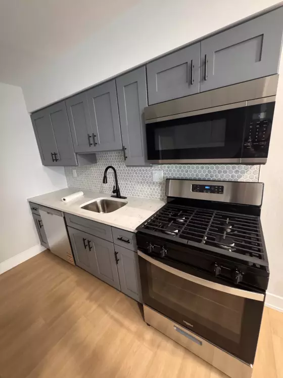 Gray Shaker Galley Kitchen in Philadelphia, PA